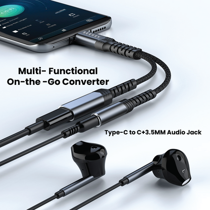 Type-C Converter (Type-C to C + 3.5mm audio jack)