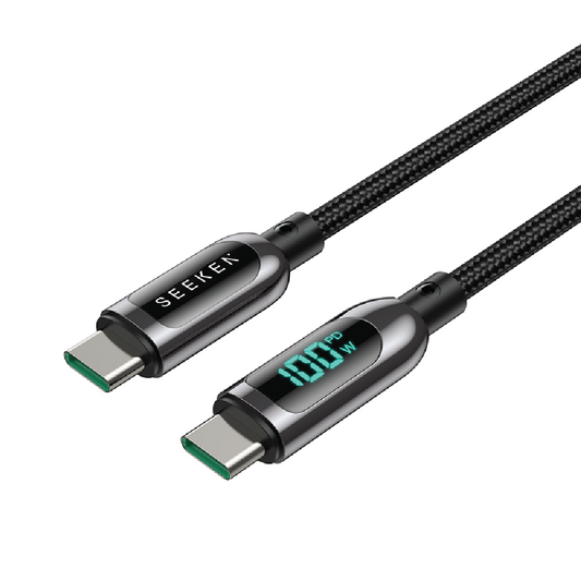 100W PD to USB-C Cable with Power Display and Auto-Adjust