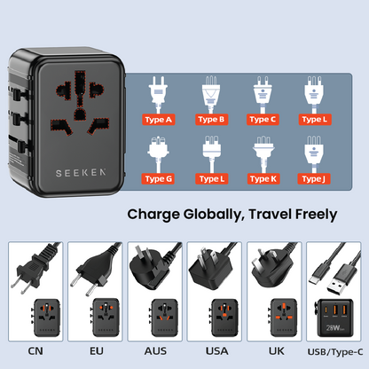 20W GaN Universal Travel Adapter