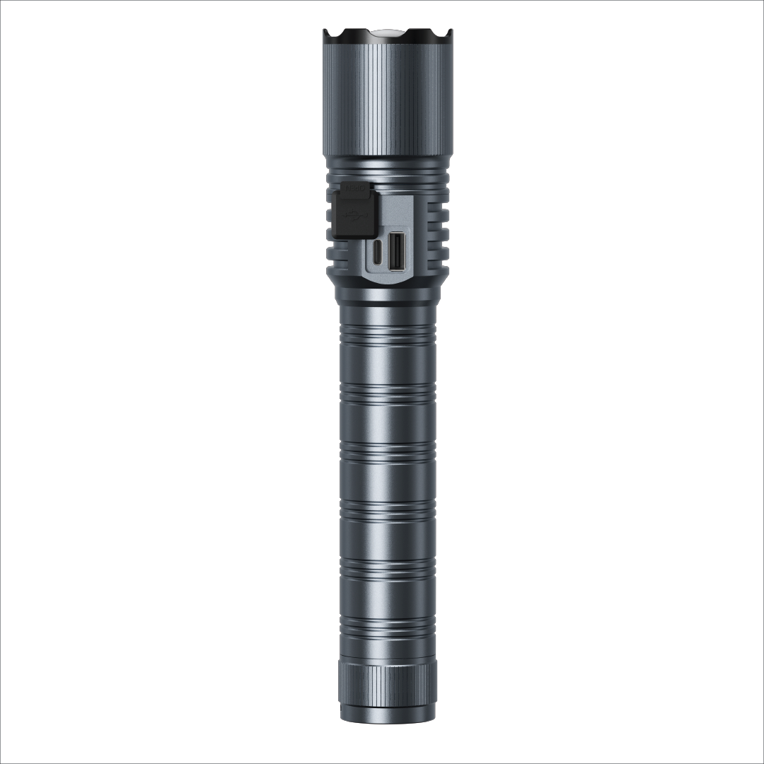 AquaLux 2300 Lumens IPX5 Flashlight with in-built Powerbank